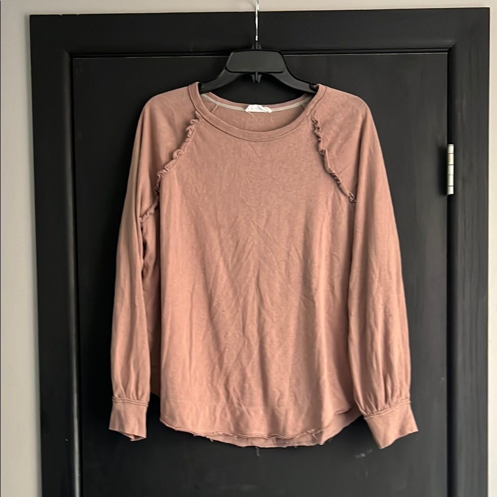 In Bloom Brown Raglan Long Sleeve Sweatshirt
